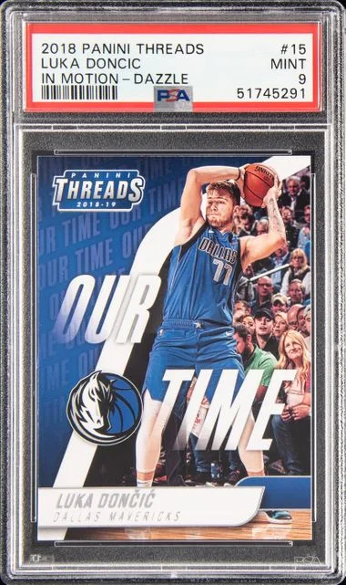2018 Panini Luka Doncic Threads In Motion Dazzle #15 card image