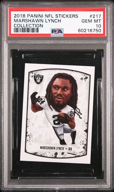 2018 Panini Marshawn Lynch NFL Stickers Collection #217 card image