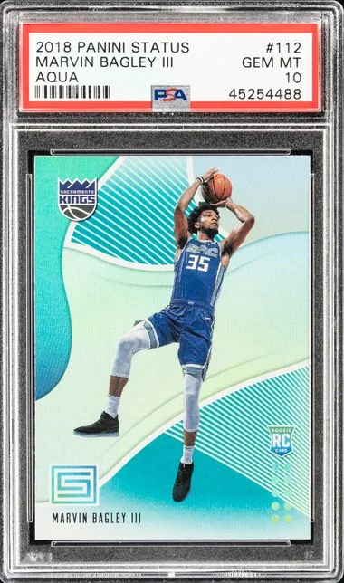 2018 Panini Marvin Bagley III Status Aqua #112 card image