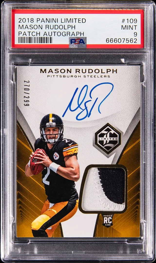 2018 Panini Mason Rudolph Limited Patch Autograph #109 card image