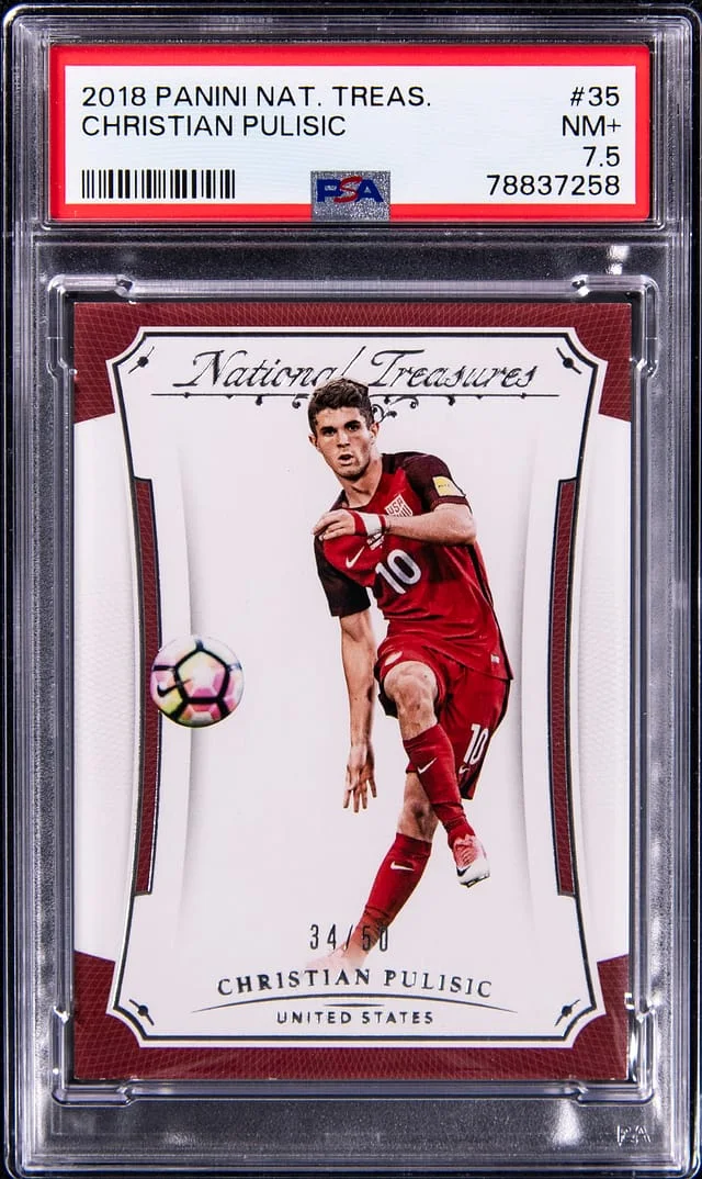 2018 Panini National Treasures Christian Pulisic #35 card image