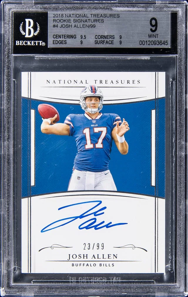 2018 Panini National Treasures Josh Allen Signatures #4 card image