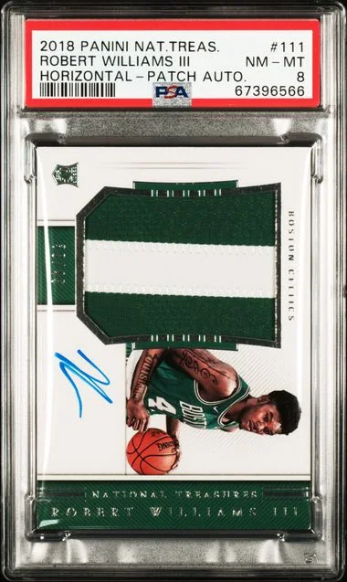2018 Panini National Treasures Robert Williams III Horizontal-Patch Autograph #111 card image