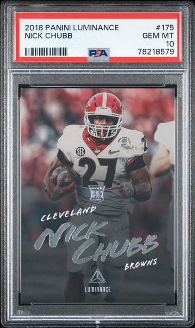 2018 Panini Nick Chubb Luminance #175 card image