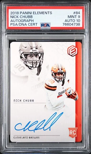 2018 Panini Nick Chubb Elements Autograph #84 card image