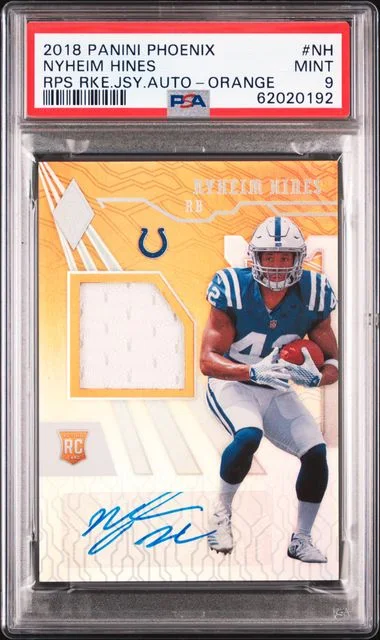 2018 Panini Nyheim Hines Phoenix Rps Jersey Autograph #NH card image
