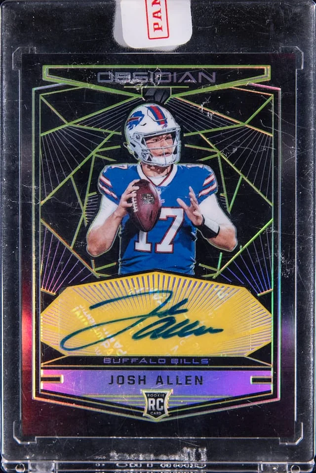 2018 Panini Obsidian Josh Allen Electric Etch Orange #RKA-JA card image