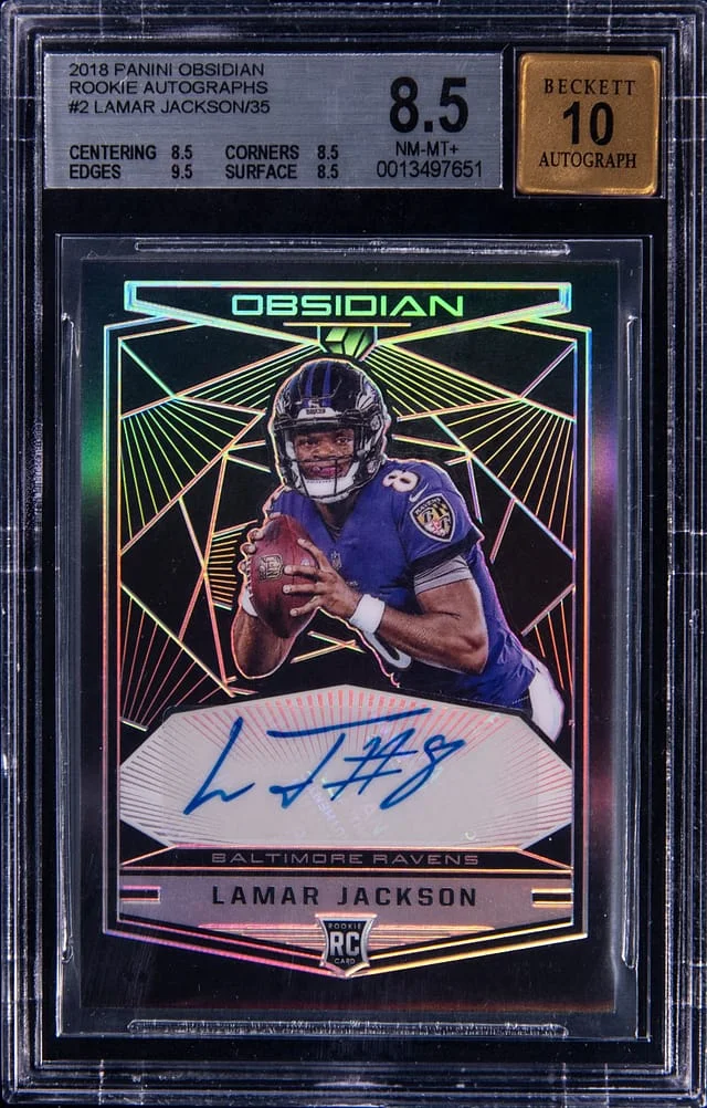 2018 Panini Obsidian Lamar Jackson Autograph #RKA-LJ card image