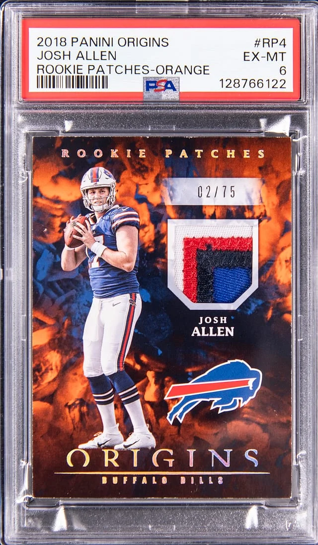 2018 Panini Origins Josh Allen Patches Orange #RP-4 card image