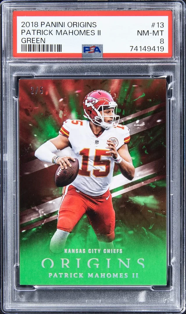 2018 Panini Origins Patrick Mahomes II Green #13 card image