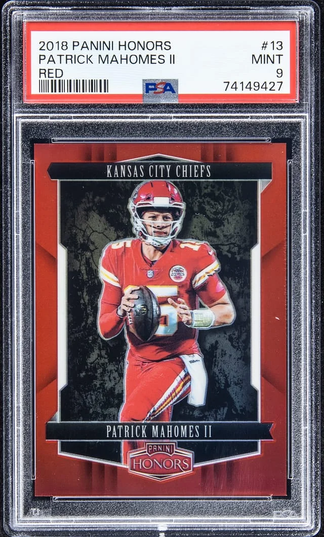 2018 Panini Patrick Mahomes II Honors Blue #13 card image