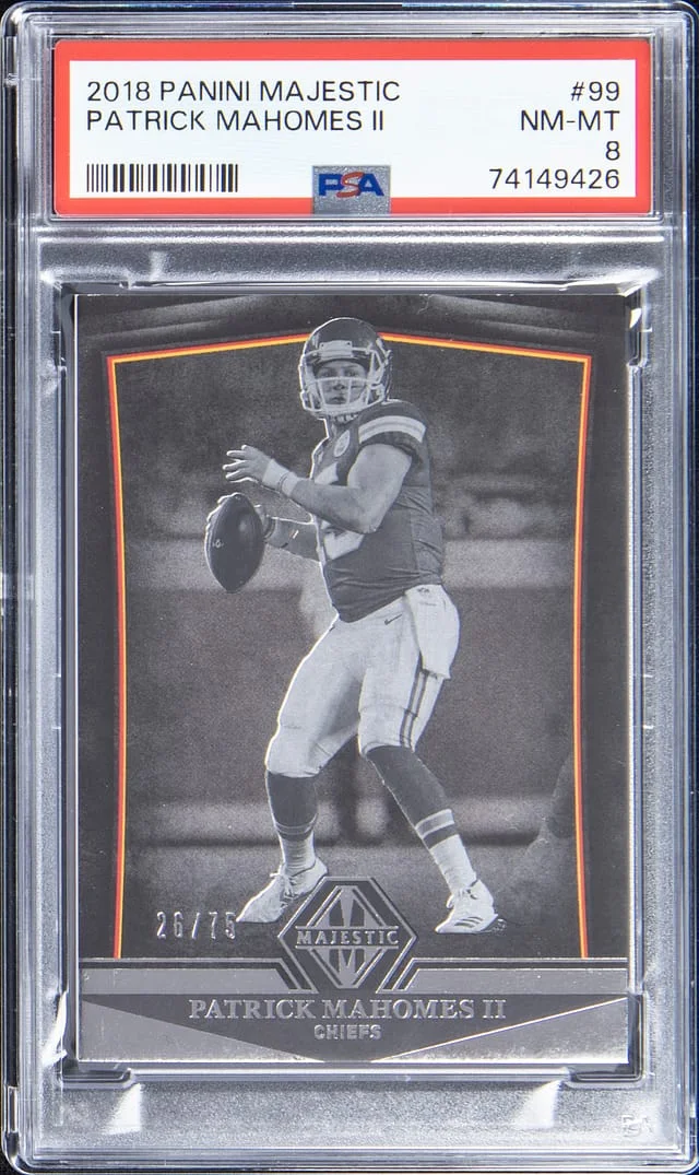 2018 Panini Patrick Mahomes II Majestic #99 card image