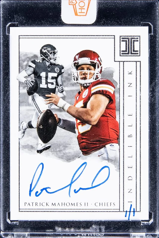 2018 Panini Patrick Mahomes II Honors Recollection Impeccable Indelible Ink #II-PM card image