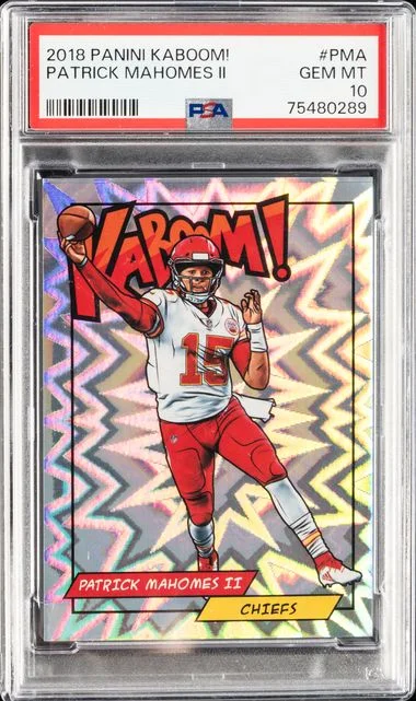 2018 Panini Patrick Mahomes II Kaboom! #K-PMA card image
