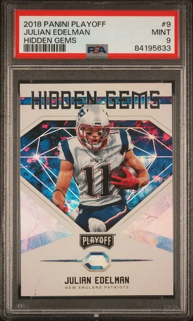 2018 Panini Playoff Julian Edelman Hidden Gems #9 card image