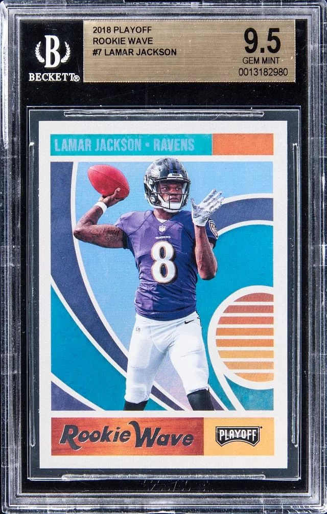 2018 Panini Playoff Lamar Jackson Wave #7 card image