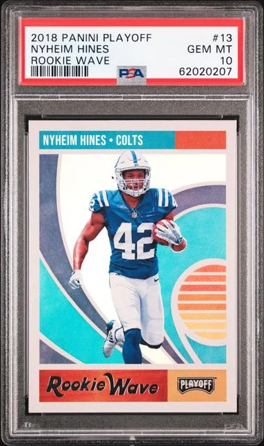 2018 Panini Playoff Nyheim Hines Wave #13 card image