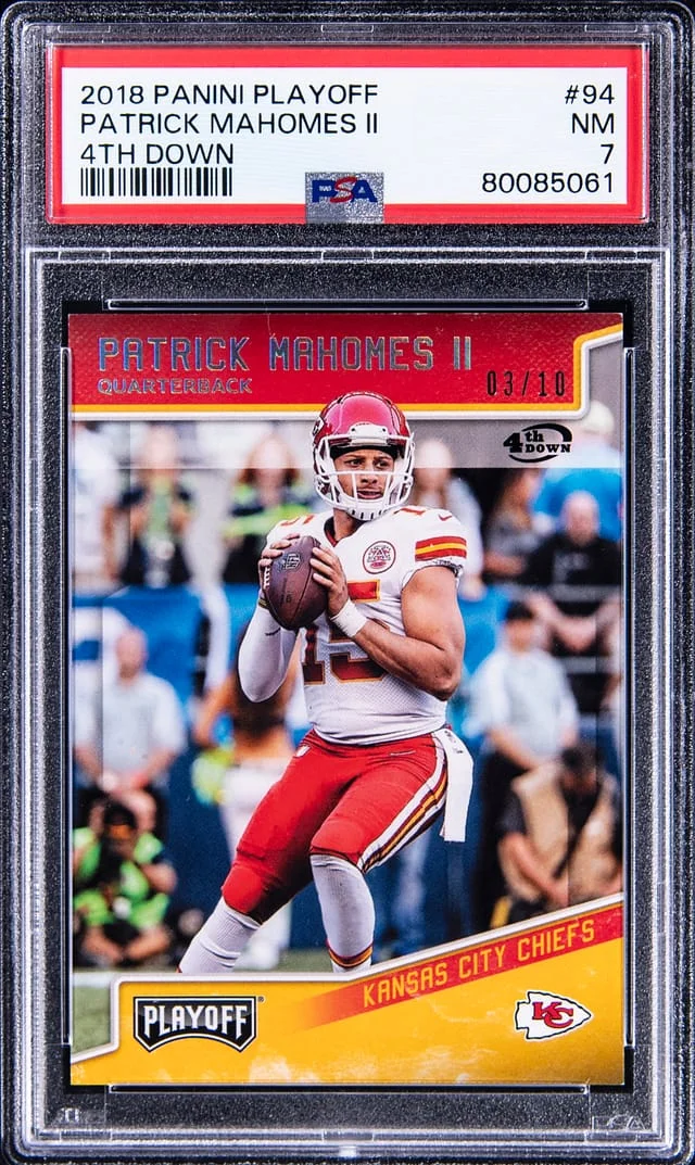 2018 Panini Playoff Patrick Mahomes II 4th Down #94 card image
