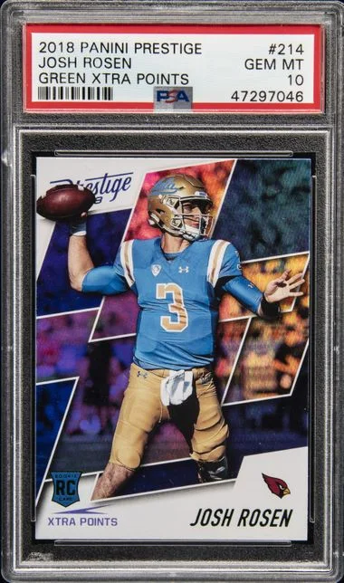 2018 Panini Prestige Josh Rosen Green Xtra Points #214 card image