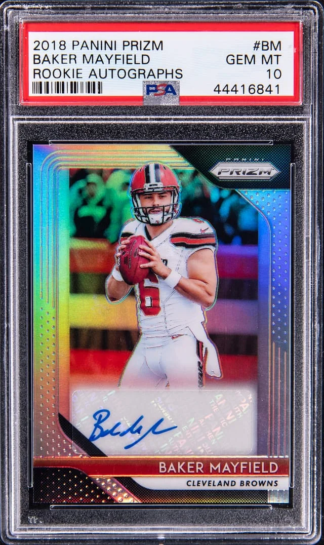 2018 Panini Prizm Baker Mayfield Autograph #BM card image