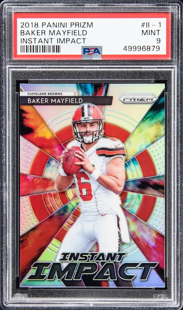 2018 Panini Prizm Baker Mayfield Instant Impact #II-1 card image