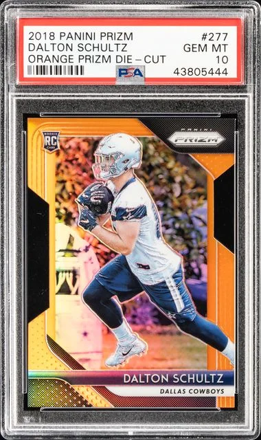 2018 Panini Prizm Dalton Schultz Orange Prizm Die-Cut #277 card image