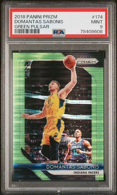 2018 Panini Prizm Domantas Sabonis Green Pulsar #174 card image