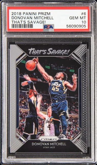 2018 Panini Prizm Donovan Mitchell That's Savage! #6 card image