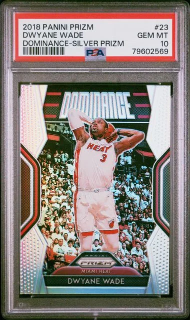 2018 Panini Prizm Dwyane Wade Dominance Silver Prizm #23 card image