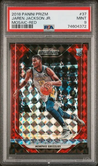 2018 Panini Prizm Jaren Jackson Jr. Mosaic Red #37 card image