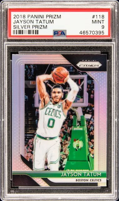 2018 Panini Prizm Jayson Tatum Silver Prizm #118 card image