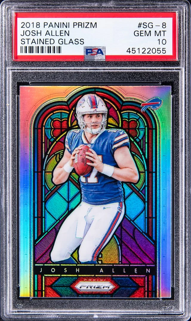 2018 Panini Prizm Josh Allen Stained Glass #SG-8 card image