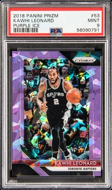 2018 Panini Prizm Kawhi Leonard Purple Ice #53 card image