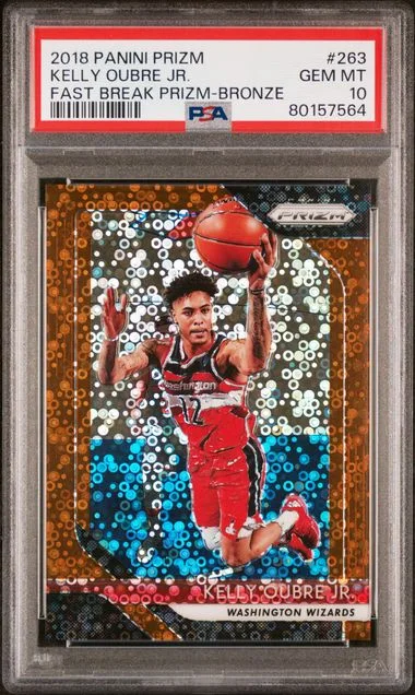 2018 Panini Prizm Kelly Oubre Jr. Fast Break Prizm-Bronze #263 card image