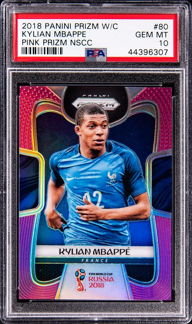 2018 Panini Prizm Kylian Mbappe World Cup Black & Gold Wave #80 card image