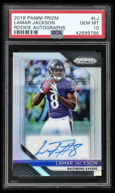 2018 Panini Prizm Lamar Jackson Autograph #LJ card image