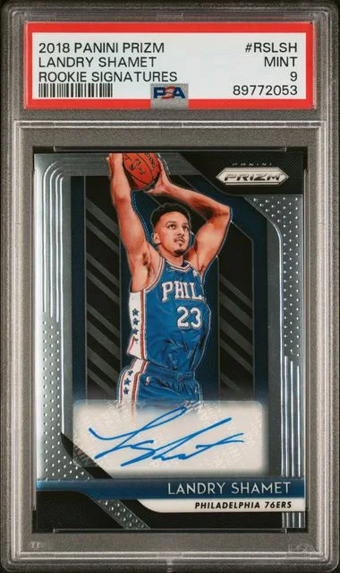 2018 Panini Prizm Landry Shamet Signatures #RS-LSH card image