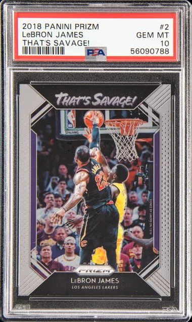 2018 Panini Prizm LeBron James That's Savage! #2 card image