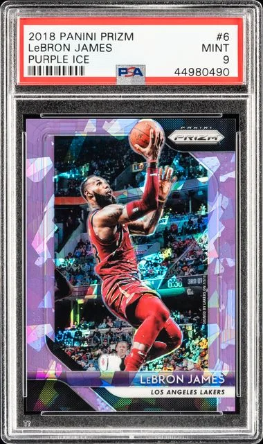 2018 Panini Prizm LeBron James Purple Ice #6 card image