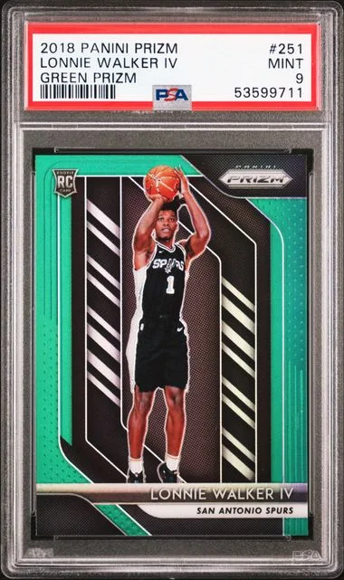 2018 Panini Prizm Lonnie Walker IV Green Prizm #251 card image