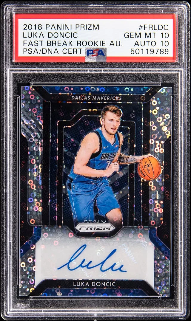 2018 Panini Prizm Luka Doncic Fast Break Autograph #FRLDC card image