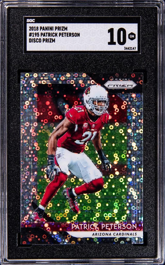 2018 Panini Prizm Patrick Peterson Disco Prizm #195 card image