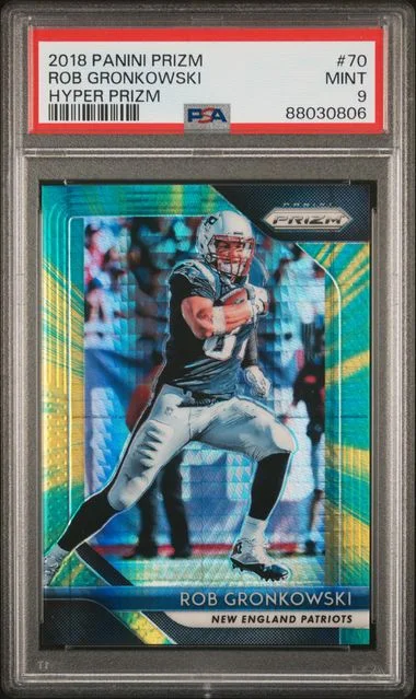 2018 Panini Prizm Rob Gronkowski Hyper Prizm #70 card image