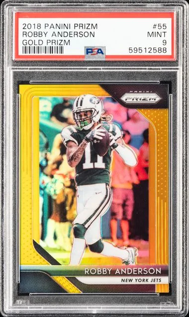 2018 Panini Prizm Robby Anderson Gold Prizm #55 card image