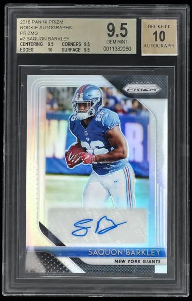 2018 Panini Prizm Saquon Barkley Autograph #2 card image