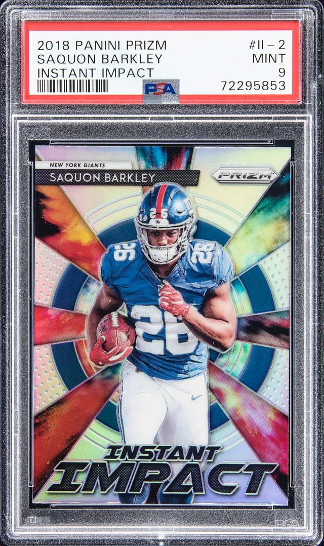 2018 Panini Prizm Saquon Barkley Instant Impact #II-2 card image