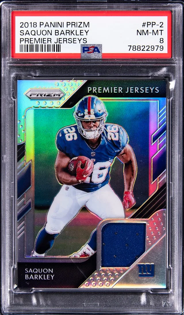 2018 Panini Prizm Saquon Barkley Premier Jerseys #PP-2 card image