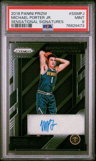 2018 Panini Prizm Sensational Signatures Ssmpj Michael Porter Jr. #no-number card image