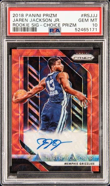 2018 Panini Prizm Signatures Choice Prizm Rsjjj Jaren Jackson Jr. #no-number card image