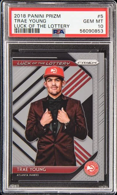 2018 Panini Prizm Trae Young Luck Of The Lottery #5 card image